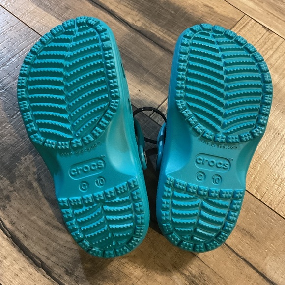 Crocs Classic Dark Teal Blue Green Slip On Clogs Toddler Size C 9 shoes - Picture 6 of 6